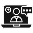 Online medical consultation icon