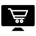 Online Shopping Monitor Cart icon