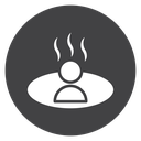 Onsen Steam Bath Black Filled icon
