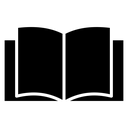 Open Book Black Filled icon
