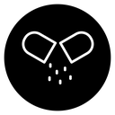 Open capsule pill icon