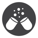 Open capsule pill Black Filled icon