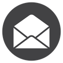 Open Empty Envelope Black Filled icon