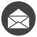 Open Envelope Flap Black Filled icon