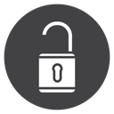 Open Padlock Keyhole icon