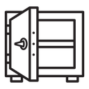 Open safe box icon
