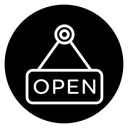 Open sign icon