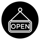 Open sign icon