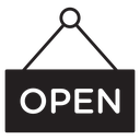 Open sign icon