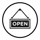 Open sign icon