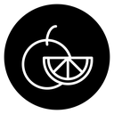 Orange fruit icon