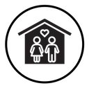 Orphanage house icon