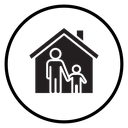 Orphanage house icon