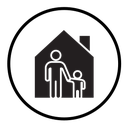 Orphanage house icon