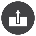 Outbox Tray Arrow Black Filled icon