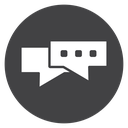 Overlapping Chat Bubbles Black Filled icon