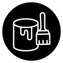 Paint bucket and paint brush icon