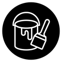 Paint bucket and paint brush icon