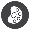 Paint Palette Dots Black Filled icon