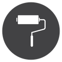 Paint Roller Black Filled icon
