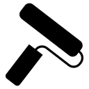 Paint Roller Black Filled icon