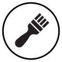 Paintbrush Black Filled icon