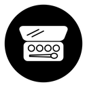 Palette with eyelash shadows icon