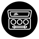 Palette with eyelash shadows icon