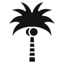 Palm tree Black Filled icon