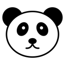 Panda Black Filled icon