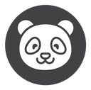 Panda Black Filled icon