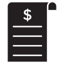 Paper check receipt icon