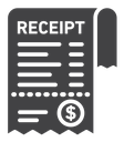 Paper check receipt icon