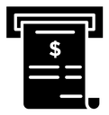 Paper check receipt icon