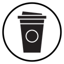 Paper coffee cup Black Filled icon