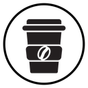 Paper coffee cup icon