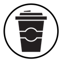 Paper coffee cup icon
