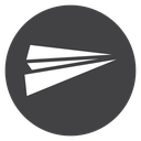 Paper Dart Airplane Black Filled icon