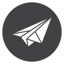 Paper Plane Black Filled icon