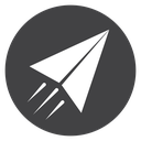 Paper Plane Trail Black Filled icon