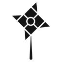 Paper Windmill Black Filled icon