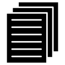 Papers Black Filled icon