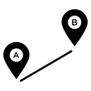 Path A to B icon