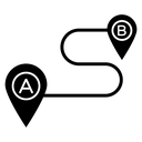 Path A to B icon