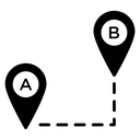 Path A to B icon