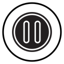 Pause button Black Filled icon