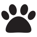 Paw Black Filled icon