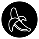 Peeled banana icon