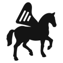 Pegasus Black Filled icon