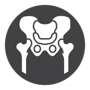 Pelvic area Black Filled icon